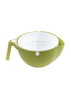 Buy Rolling Colander Green/White 25x19x11centimeter in UAE