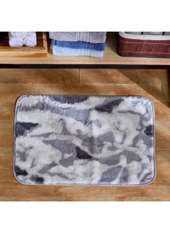 Buy Henna Printed Rabbit Fur Bath Mat 60 x 40 cm in UAE