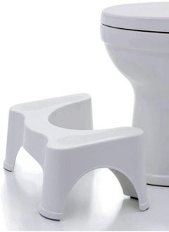 اشتري AKDC The Original Bathroom Toilet Stool, 7 Inch Height, White في الامارات