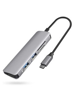 Buy 5-in-1 USB C Hub Multiport Adapter with USB 3.0 Ports SD/TF Card Reader USB C to HDMI Adapter 4K@30Hz USB C Hub Compatible with MacBook Pro USB C Laptops and Other Type C Devices in UAE