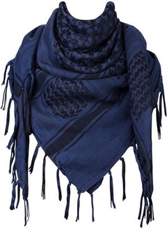 Buy Versatile Headband Jacquard Square Scarf Magic Outdoor Shawl Blue in UAE