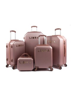 اشتري Luggage Trolley Bags set of 5 Pcs Rosegold في السعودية