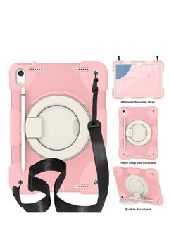 Buy Rugged Heavy Duty Protective Case  for ipad 10th 10.9 inch 2022（A2757/A2777）Herry Blossom powder in UAE
