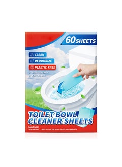 Buy 60PCS Toilet Bowl Cleaners, (Eco) Friendly 60 Sheets Toilet Bowl Cleaner Strips, Plastic-Free Toilet Cleaning Strips, Pre-Measured And Biodegradable Cleaning Strips, Efficiently Remove Stains And Odor in UAE