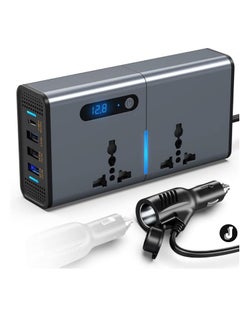 اشتري "New 200W Car Power Inverter – Convert DC 12/24V to 220V AC with USB & Type-C Ports" في الامارات