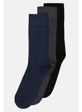 Buy Men 3 Pack Formal Socks, Grey Combo in UAE