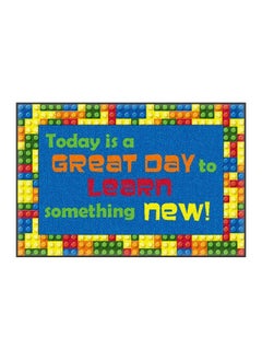 Buy Childrens Multicolor Welcome Mat For Classroom Or Kids Home School Room Kids Room And Playroom Or Entryway Rug 2' X 3' Great Day To Learn in UAE