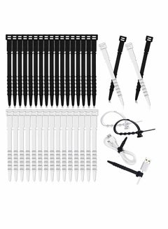 Buy Silicone Cable Ties Reusable 4.5 Inch zip ties Cord Organizer Zip Ties Cable Management Rubber Cable Organizer Tie for Wire, Food Bags, Headphone, Home Office Supplies (100 Pcs) in UAE