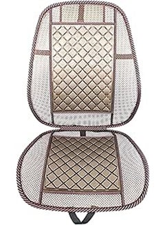 اشتري Car Driver Seat Cushion Breathable Mesh Cooling Seat Cover Back Massage Cushion for Car Auto Truck - 2 Pcs - Brown في مصر