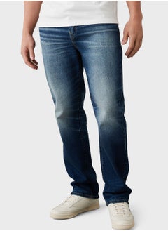 اشتري Mid Wash Straight Fit Jeans في السعودية