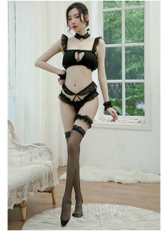 Buy Fashion Ladies Detail Lingerie Set Black in UAE