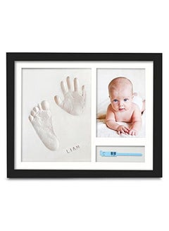 Buy Baby Footprint Kit Baby Hand And Footprint Kit Baby Shower Gifts For Mom Baby Keepsake Personalized Baby Picture Frame Print Kit Baby Handprint Kit Baby Registry (Onyx Black) in UAE