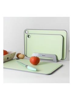 Buy 3pcs Chopping Boards 41x28 cm. 36x24 cm. 31x20 cm With Holder Green Plastic And TPR in UAE