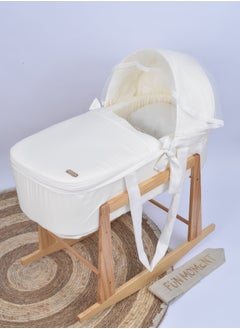 Buy Portable Baby Bed with Rocking Wooden Base in Saudi Arabia