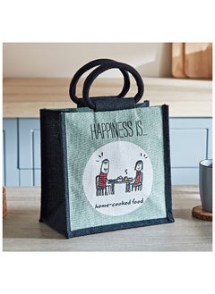 Buy Happiness is Print Medium Lunch Bag 25 x 36 x 15 cm in UAE