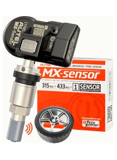 Buy Autel Tpms Sensor Mx-Sensor 315Mhz 433Mhz Metal Valve Programmable Universal Specially Built for OEM Sensors Replacement, Work with Autel Tpms Tool Ts408S TS501 Pro Ts508 Wifi Mk808S-Ts 1pc in UAE