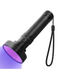 اشتري UV Flashlight Powerful Large 100 LED Black Light Flashlight Super Bright Blacklight Flashlight UV Light Pet Urine Detector Light Use for Dog Cat Urine Detection Scorpions Resin Curing في السعودية