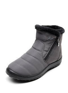 اشتري Ankle Boots Thermal Waterproof Cotton Boots Grey في الامارات