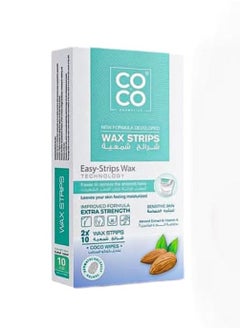 Buy Coco Wax Hair Removal Wax Strips 2 Wiith Almond Extract and Vitamin A for sensitive skin in Egypt