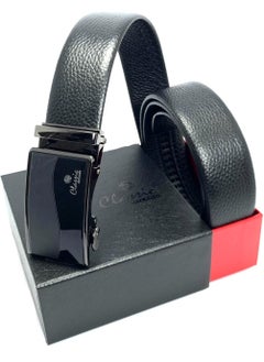 اشتري Classic Milano Men’s Leather Belt for men Fashion Belt Ratchet Dress Belts for men with Automatic Click Buckle for Mens Belt Enclosed in an Elegant Gift Box ALTHQ-3705-9 (Black) by Milano Leather في الامارات