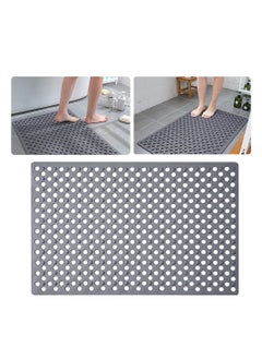 Buy Silicone Bathroom Non Slip Mat 38x72 Cm Grey Shower Mats Non Slip Bath Mats Bathroom Anti Slip Massage Hollow Mat Bath Mat for Bathroom With Suction Cup Eco friendly Rapid Drainage in UAE