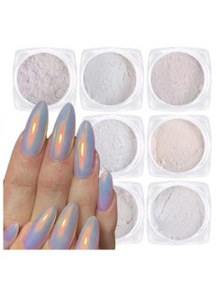 اشتري Pearl Chrome Powder Nail Powder Nail Decoration 7 cans في الامارات