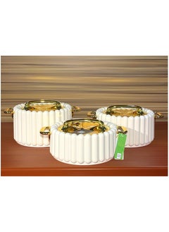 Buy A set of Luxury Food Containers Consisting of 3 pieces, Sizes 1500-2000-2500 in Saudi Arabia