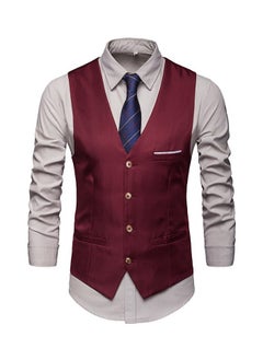 اشتري New Men's British Fashion Slim Fit Suit Vest في الامارات