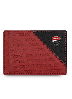 Buy Ducati Corse Trionfo Red Genuine Leather Card Holder For Men - DTLGD2200302 in Saudi Arabia