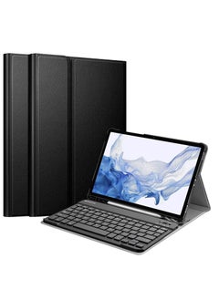 Buy Lightweight Smart Cover with Magnetically Detachable Wireless Keyboard for Samsung Galaxy Tab S8/S7 11 inch Black in Saudi Arabia