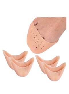 Buy Silicone Gel Toe Caps, Soft Silicone Gel Toe Protectors Covers Toe Caps Metatarsal Pads Ballet Pointe Pads with Forefoot Cushion Ballet Pointe Dance High Heel Shoe Pads, 2 Pairs in UAE