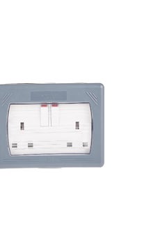 Buy Schneider Exclusive Weatherproof 13AX Double Switched Socket - GWP3020 in UAE