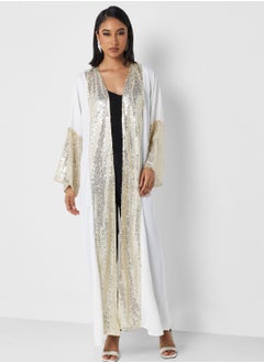 Buy Shimmer Hem Abaya With Sheila in Saudi Arabia