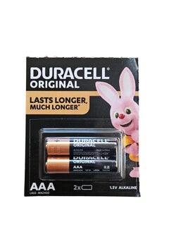 Buy DURACELL AAA BATTERIES 1.5V ALKALINE Pack of 2 in Saudi Arabia