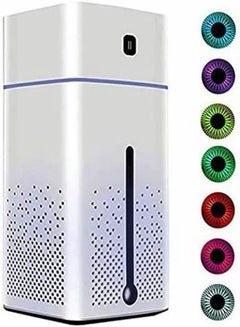 Buy USB Large Noise-Free Desktop Air Purifier Refresher Humidifier with 7 Color Night Lights, 1000ml in UAE