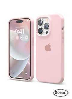 Buy iPhone 15 (6.1 inch) Case, Liquid Silicone Case, Full Body Protective Cover, Shockproof, Slim Phone Case, Anti-Scratch Soft Microfiber Lining, Pink in Saudi Arabia