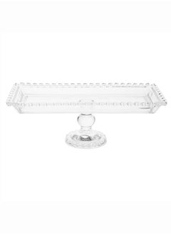 Buy Turkish Crystal Serving Plate With Base For Sweets And Fruits, Multi-Use, Size 30*12*11 Cm in Saudi Arabia