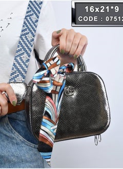 Buy Luxurious women's bag, bright dark gray color in Egypt