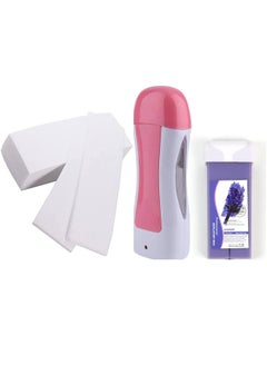 اشتري ORiTi Single Cartridge Wax Heater Machine Waxing Kit Wax Warmer for Body Hair Removal with 100 Pieces Wax Paper Strip and 150g Cartridge Wax Lavender (Set of 3) في الامارات