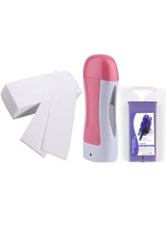 اشتري ORiTi Single Cartridge Wax Heater Machine Waxing Kit Wax Warmer for Body Hair Removal with 100 Pieces Wax Paper Strip and 150g Cartridge Wax Lavender (Set of 3) في الامارات