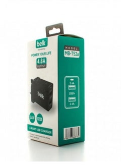 Buy 24W Super Speed Dual USB Charger Black in Saudi Arabia