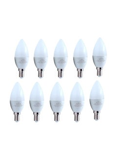 Buy Led Bulb Pack Of 10  E14 Lamp 6W 3000K - Set Of 10 Pcs in Saudi Arabia