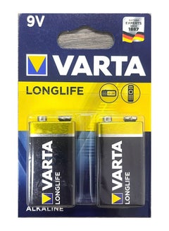 اشتري Varta 9V Longlife Alkaline Battery - Powerful, Reliable and Long-lasting (2-Pack) في الامارات
