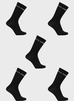 Buy 5 Pack Logo Tennis Socks in UAE