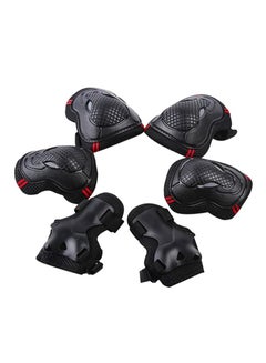 Buy 6-Piece Kids Children Outdoor Sports Protective Gear Knee Elbow Pads Riding Wrist Guards Roller Skating Safety Protection in Saudi Arabia
