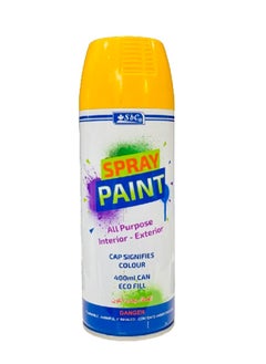 اشتري Spray Paint All Purpose Interior-Exterior 400 ML Yellow في الامارات