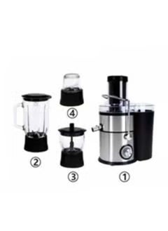 Buy Sk-629 6 in 1 Juicer And Blender For Home And Commercial Eazy Use Juicer Extractor Black With Silver in UAE