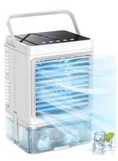 اشتري Mini Portable Air Conditioner Evaporative Air Cooler and Humidifier Desktop Personal Air Conditioner Cooling Fan في الامارات