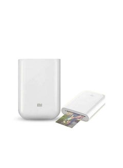 Buy Mobile Photo to Paper Printer size 2 x 3 inches 20 sheets high quality durable and easy to use ideal for printing small and portable photos new version (white in UAE