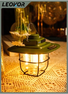 Buy Vintage Camping LED Light,Portable Camping Light,Rechargeable Waterproof,Hanging Dimmable Brightness Tent Light,USB Charging in Saudi Arabia